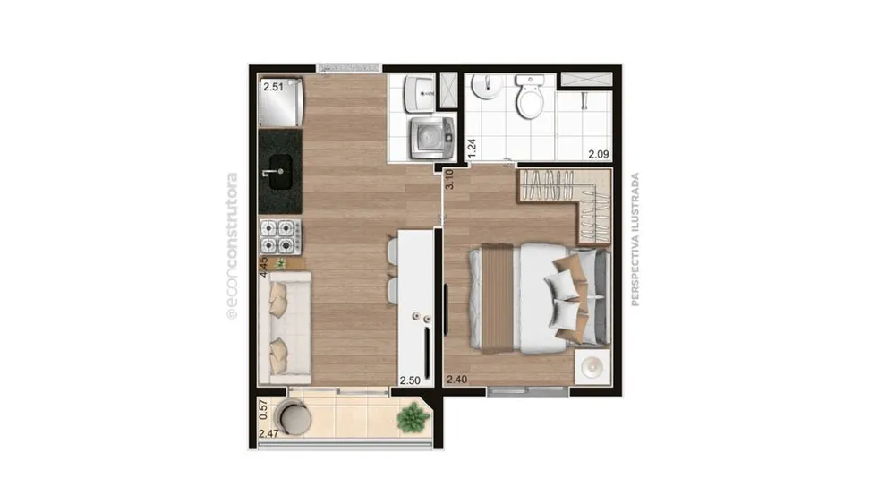 Apartamento, 1 quarto, 27 m² - Foto 11