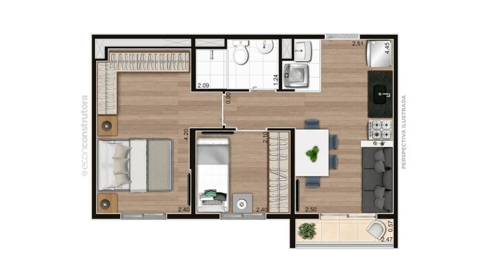 Apartamento, 1 quarto, 27 m² - Foto 8