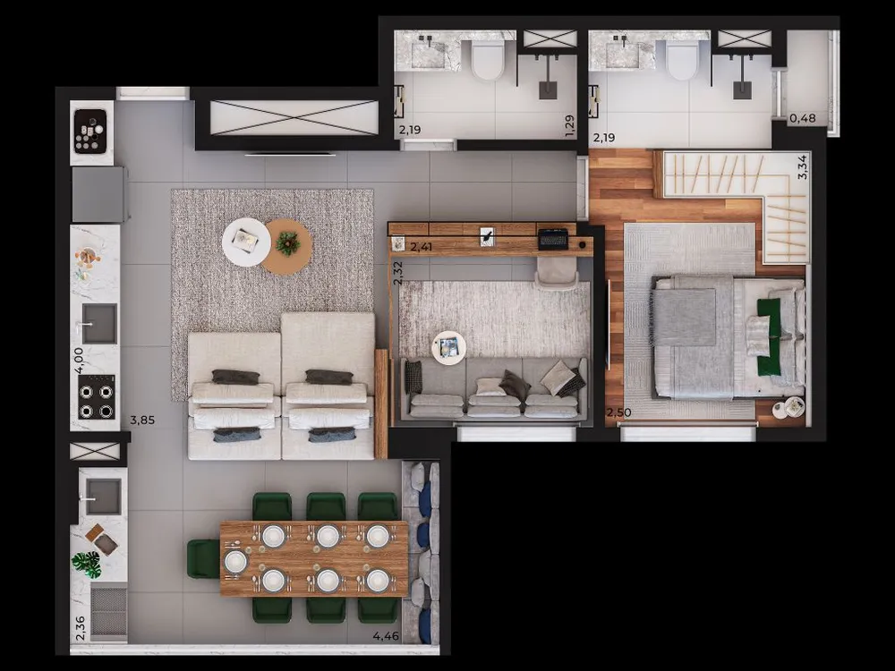 Apartamento, 1 quarto, 37 m² - Foto 10