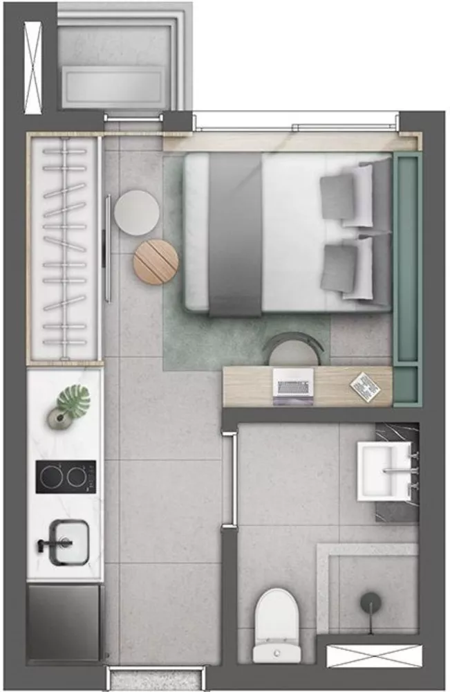 Kitnet-Studio, 19 m² - Foto 6