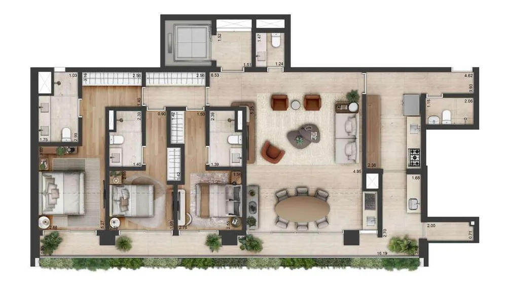 Apartamento, 3 quartos, 155 m² - Foto 8