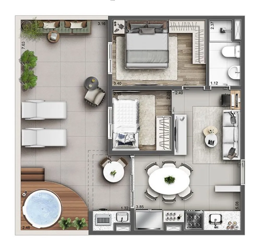 Cobertura, 3 quartos, 81 m² - Foto 12