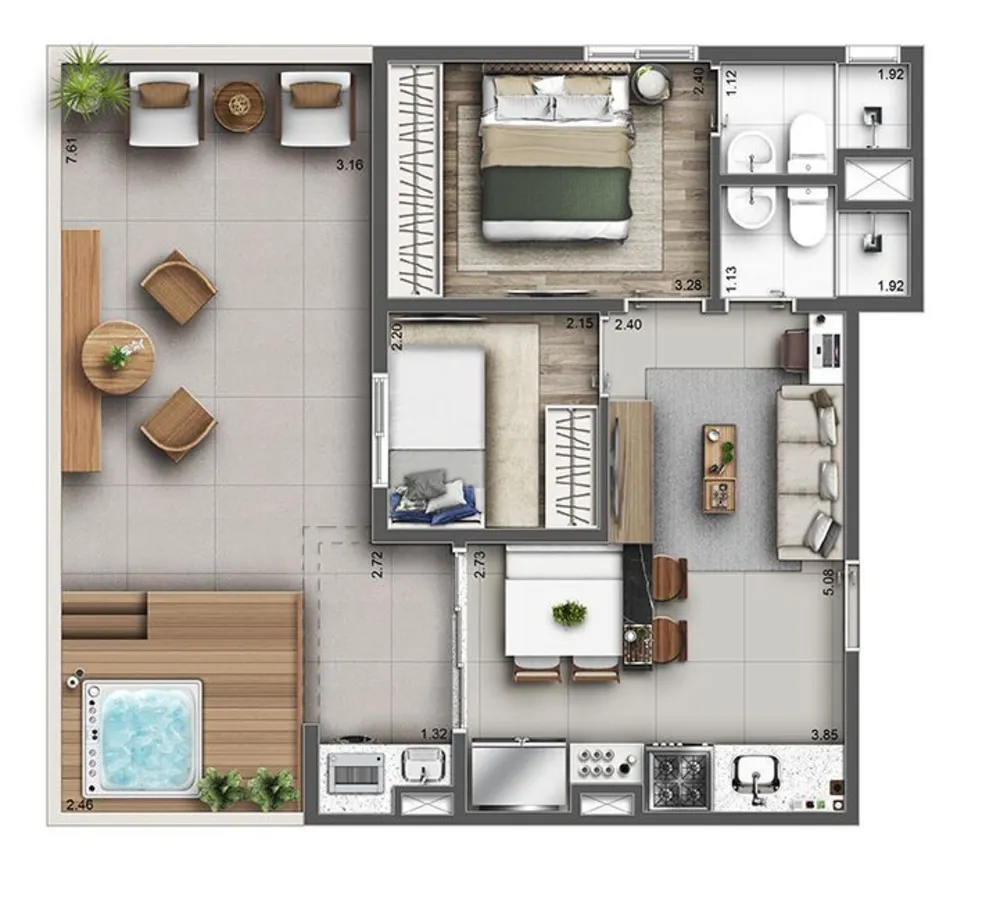 Cobertura, 3 quartos, 81 m² - Foto 10