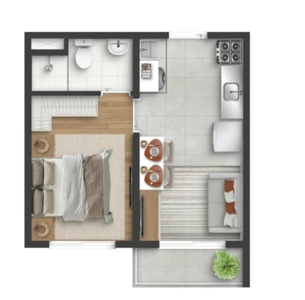 Apartamento, 2 quartos, 26 m² - Foto 8