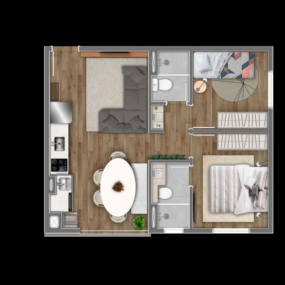 Apartamento, 2 quartos, 44 m² - Foto 4