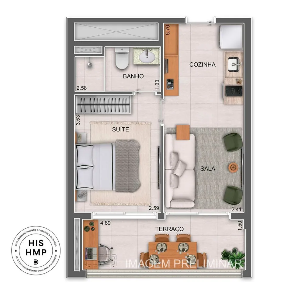 Kitnet-Studio, 27 m² - Foto 11