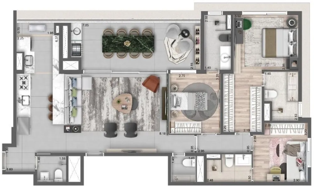 Apartamento, 3 quartos, 139 m² - Foto 10
