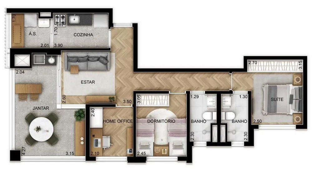 Apartamento, 3 quartos, 124 m² - Foto 11
