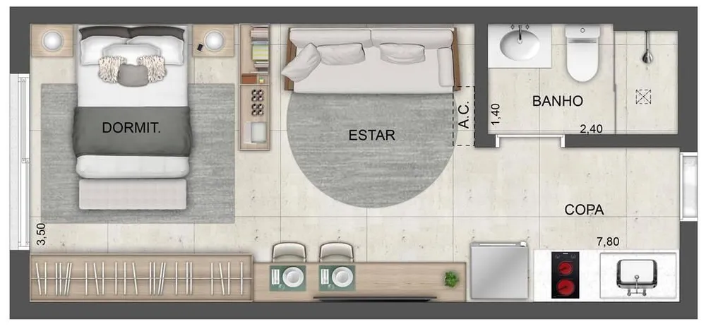 Kitnet-Studio, 40 m² - Foto 6