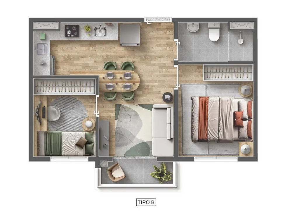 Apartamento, 2 quartos, 35 m² - Foto 5