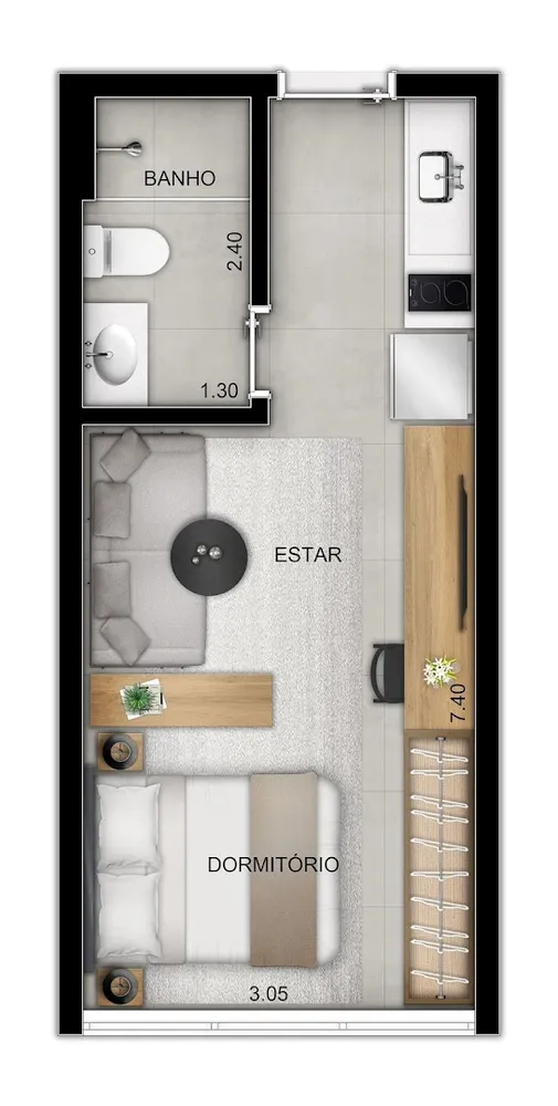 Apartamento, 1 quarto, 38 m² - Foto 11