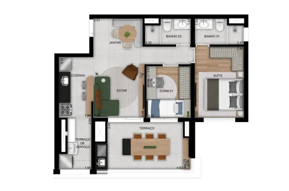Apartamento, 2 quartos, 58 m² - Foto 12