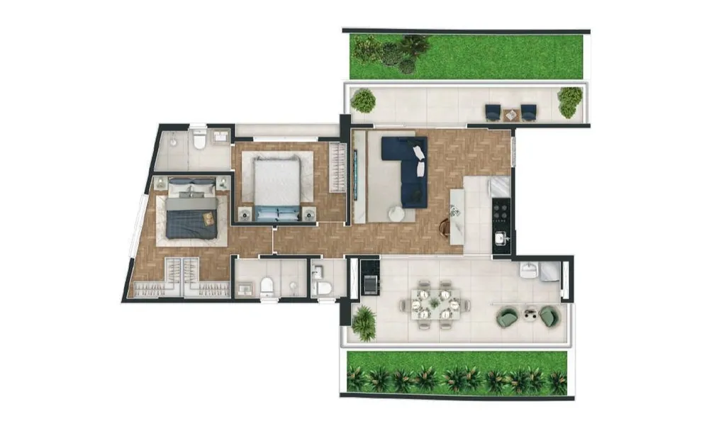 Apartamento, 2 quartos, 69 m² - Foto 2