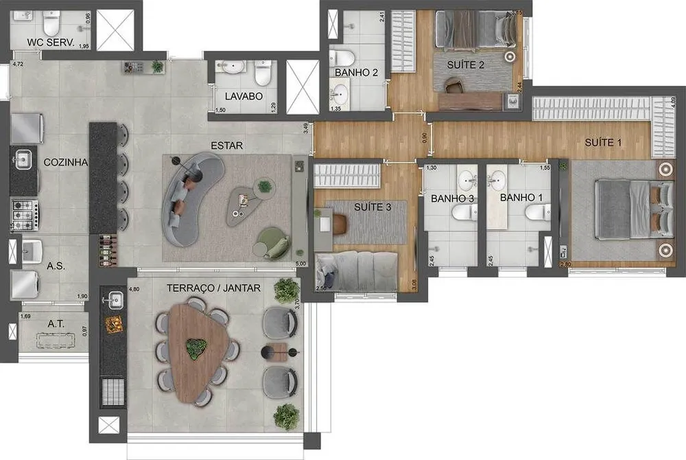 Apartamento, 3 quartos, 232 m² - Foto 8
