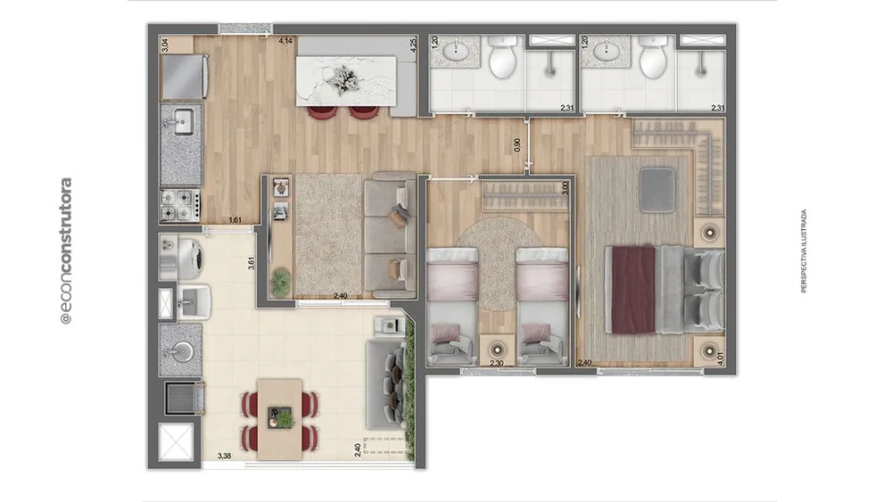 Apartamento, 3 quartos, 69 m² - Foto 8