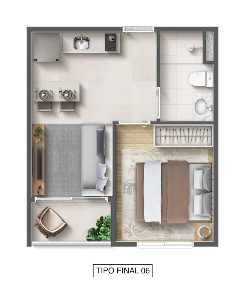 Apartamento, 2 quartos, 59 m² - Foto 3