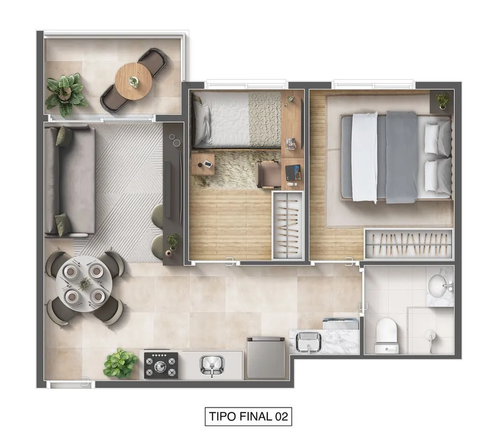 Apartamento, 2 quartos, 59 m² - Foto 4