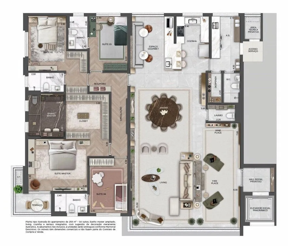 Apartamento, 4 quartos, 258 m² - Foto 5