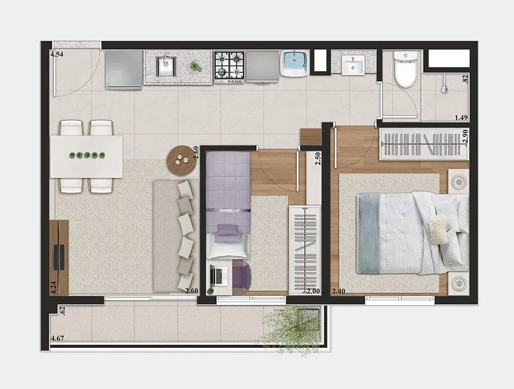Apartamento, 2 quartos, 45 m² - Foto 6