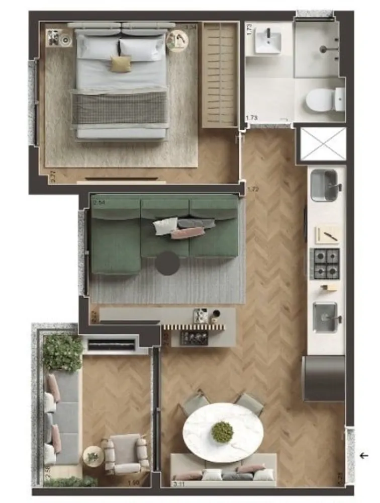Apartamento, 1 quarto, 29 m² - Foto 8