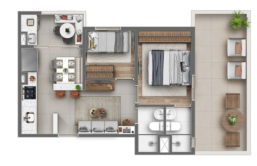 Apartamento, 2 quartos, 78 m² - Foto 3