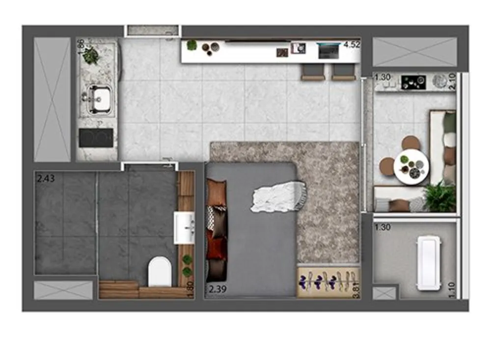 Kitnet-Studio, 26 m² - Foto 7