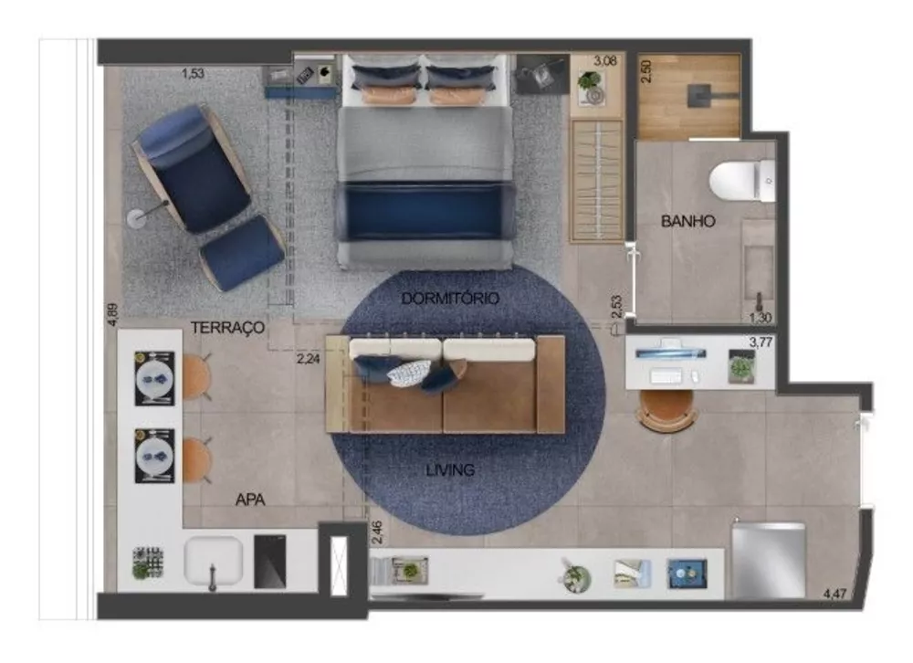 Apartamento, 1 quarto, 28 m² - Foto 4