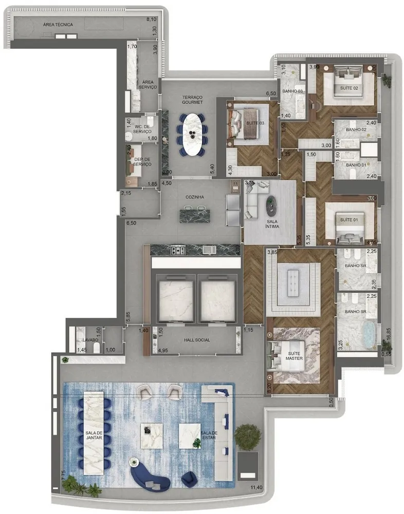 Apartamento, 4 quartos, 436 m² - Foto 11