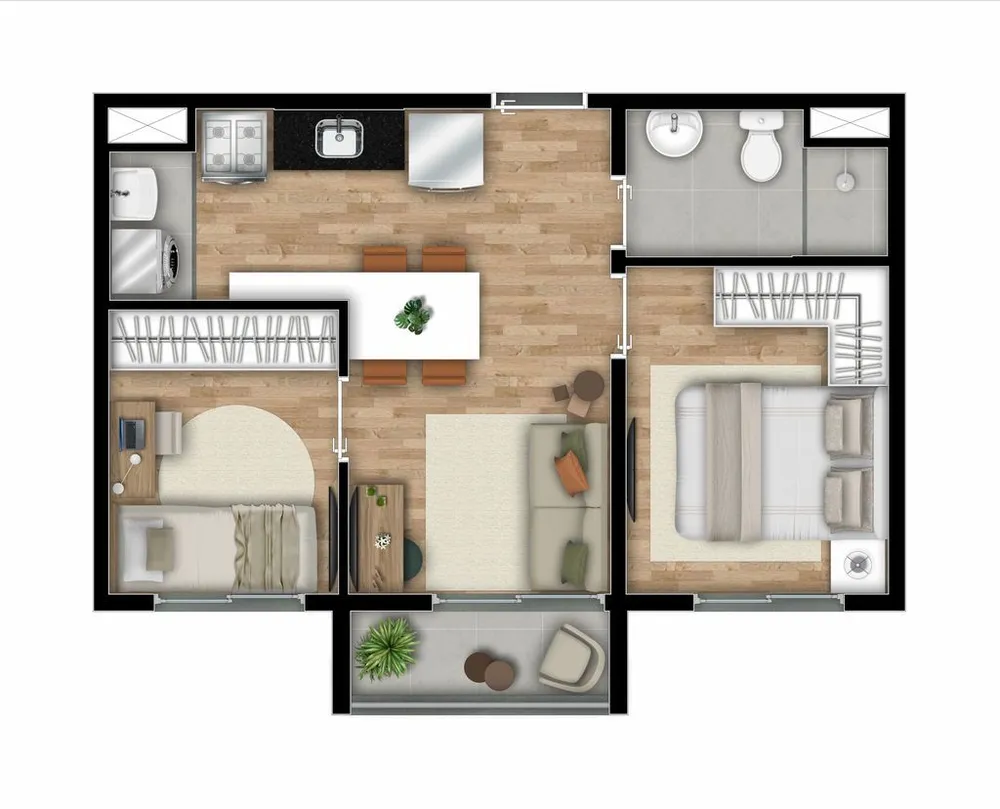Apartamento, 2 quartos, 36 m² - Foto 9