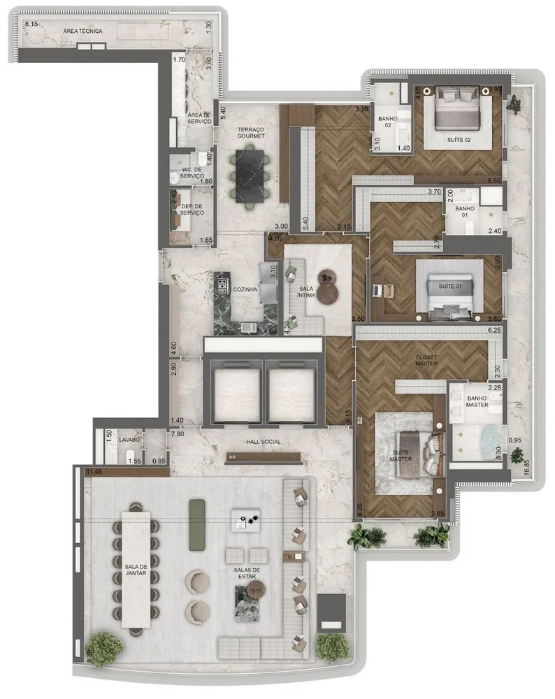 Apartamento, 4 quartos, 348 m² - Foto 7