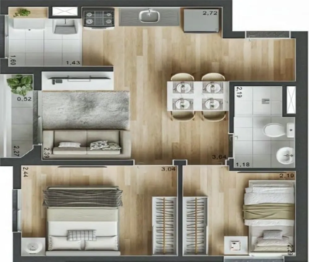 Apartamento, 1 quarto, 28 m² - Foto 12