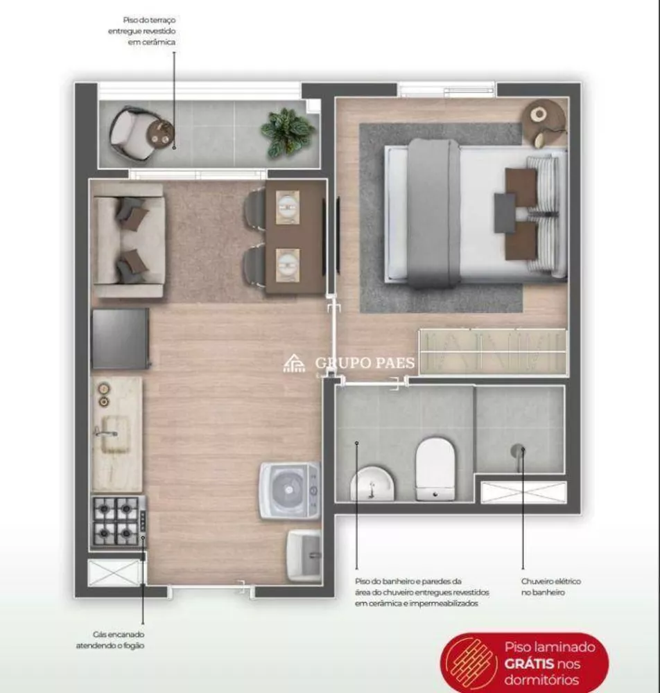 Apartamento, 2 quartos, 1500 m² - Foto 3