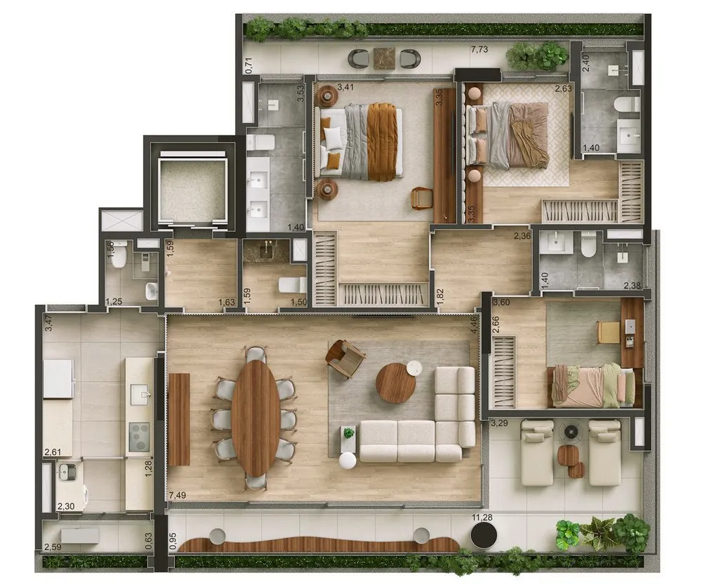 Apartamento, 3 quartos, 167 m² - Foto 8