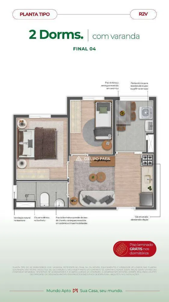 Apartamento, 2 quartos, 36 m² - Foto 16