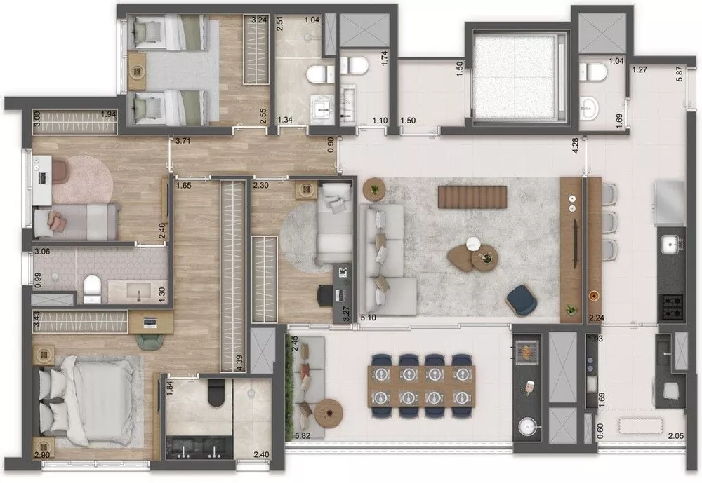 Apartamento, 3 quartos, 82 m² - Foto 3