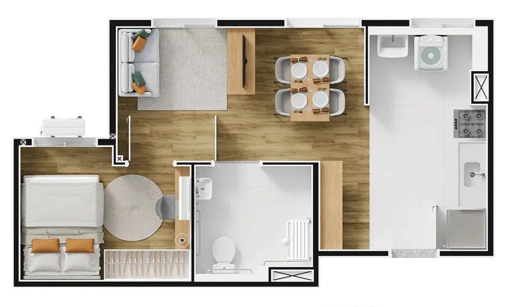 Apartamento, 2 quartos, 35 m² - Foto 6