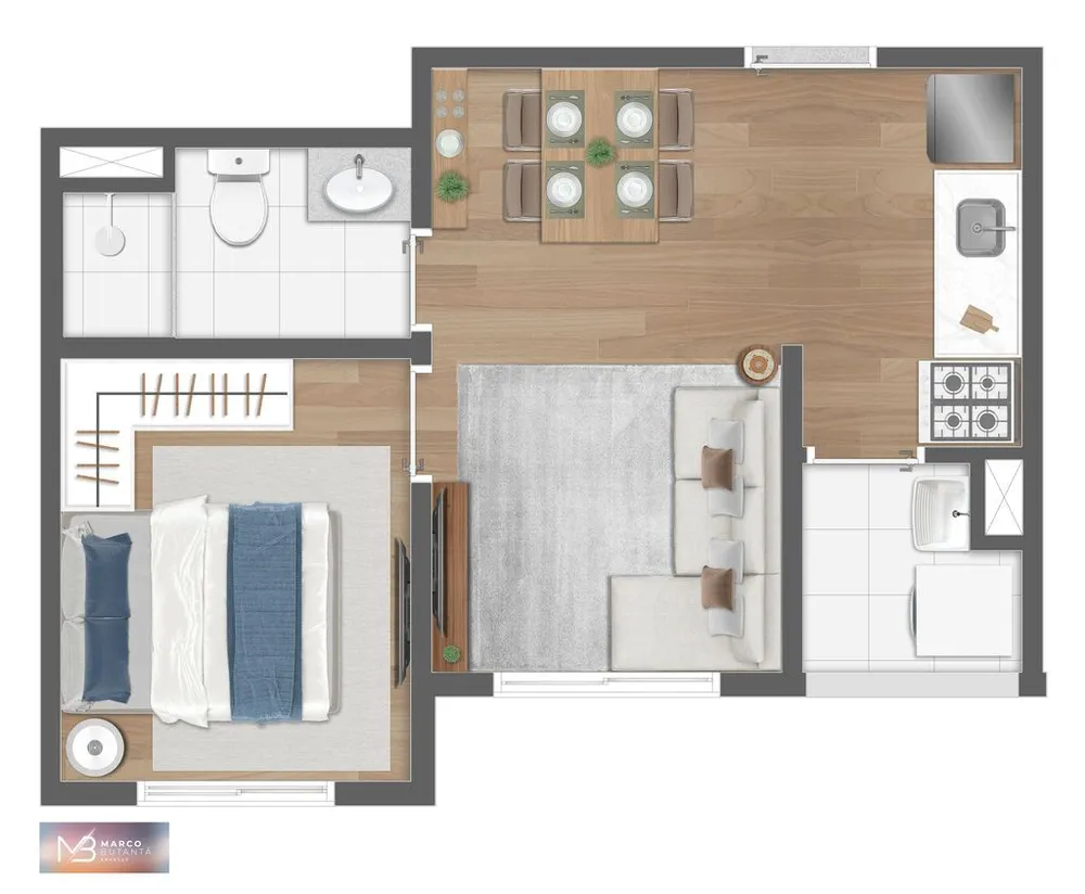 Apartamento, 2 quartos, 37 m² - Foto 6