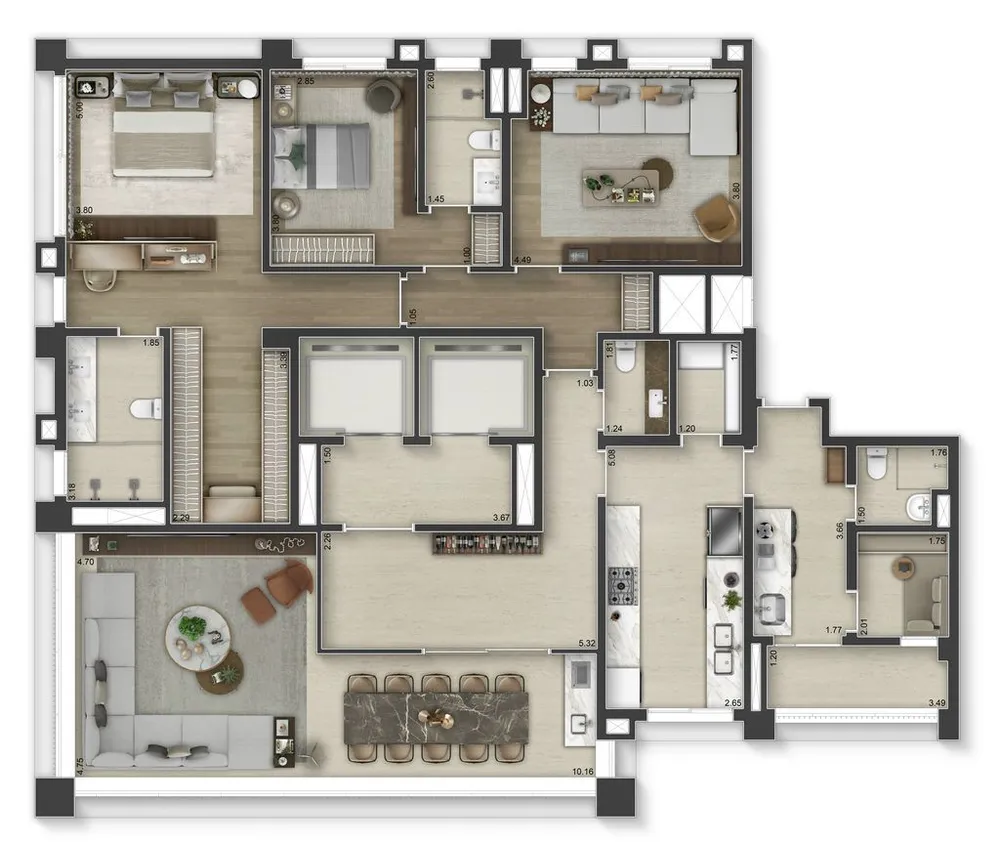 Apartamento, 3 quartos, 207 m² - Foto 10