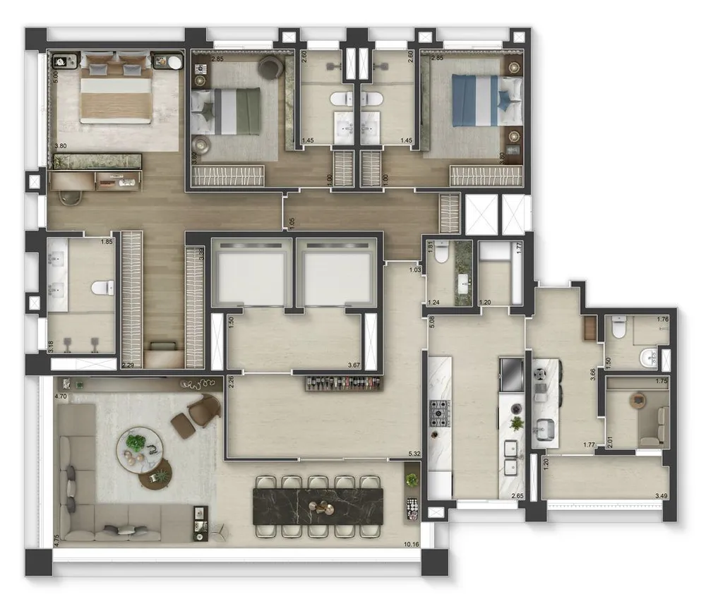 Apartamento, 3 quartos, 207 m² - Foto 7