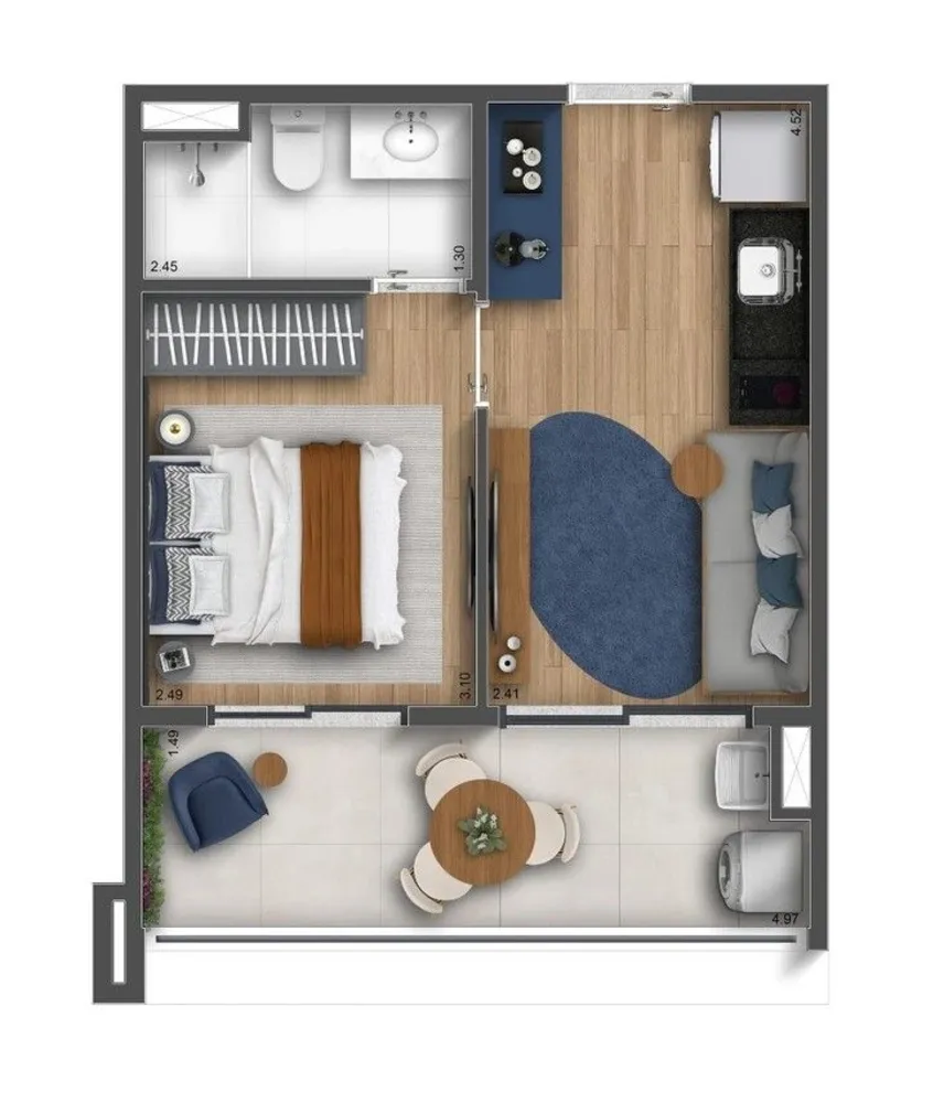 Kitnet-Studio, 25 m² - Foto 7