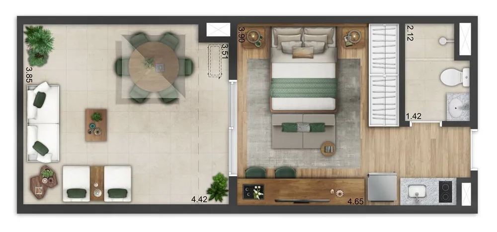 Apartamento, 1 quarto, 32 m² - Foto 5