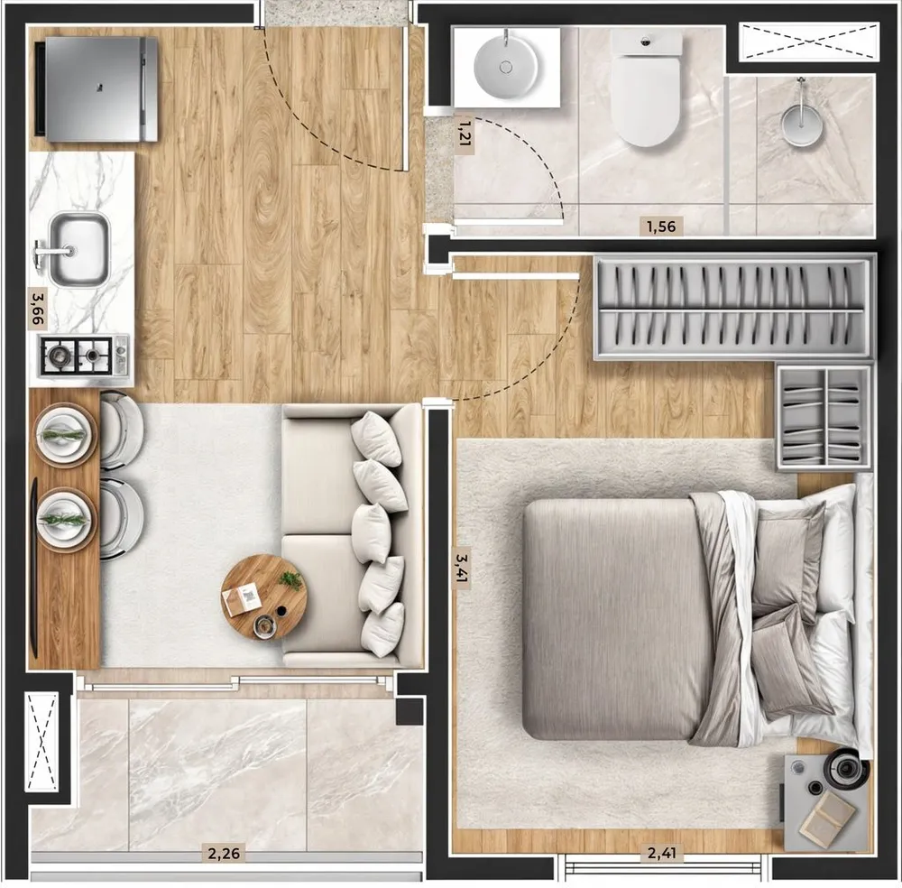 Apartamento, 2 quartos, 59 m² - Foto 11