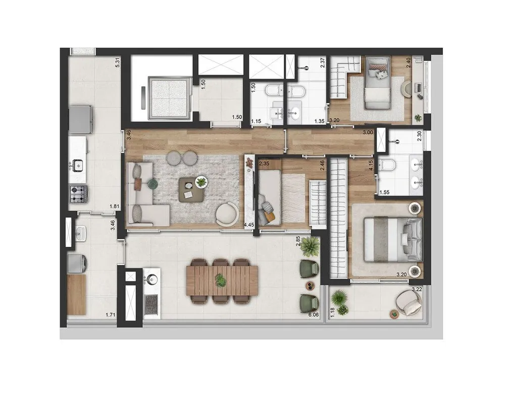 Apartamento, 3 quartos, 142 m² - Foto 11
