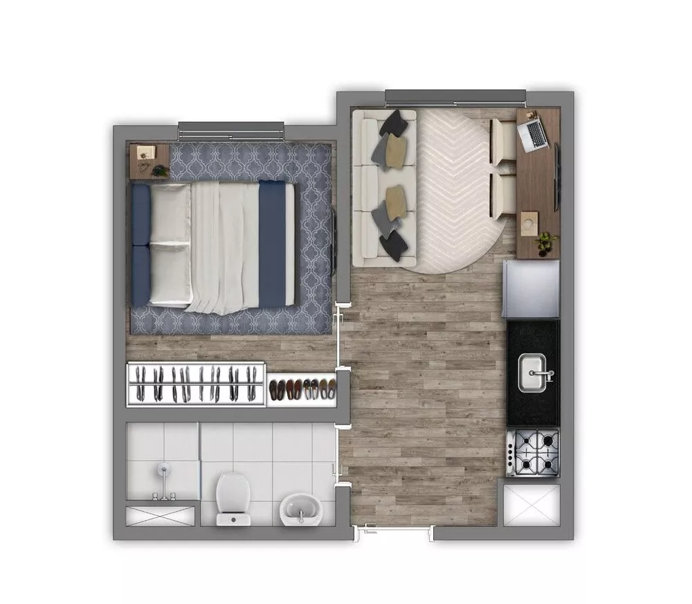 Apartamento, 2 quartos, 38 m² - Foto 3