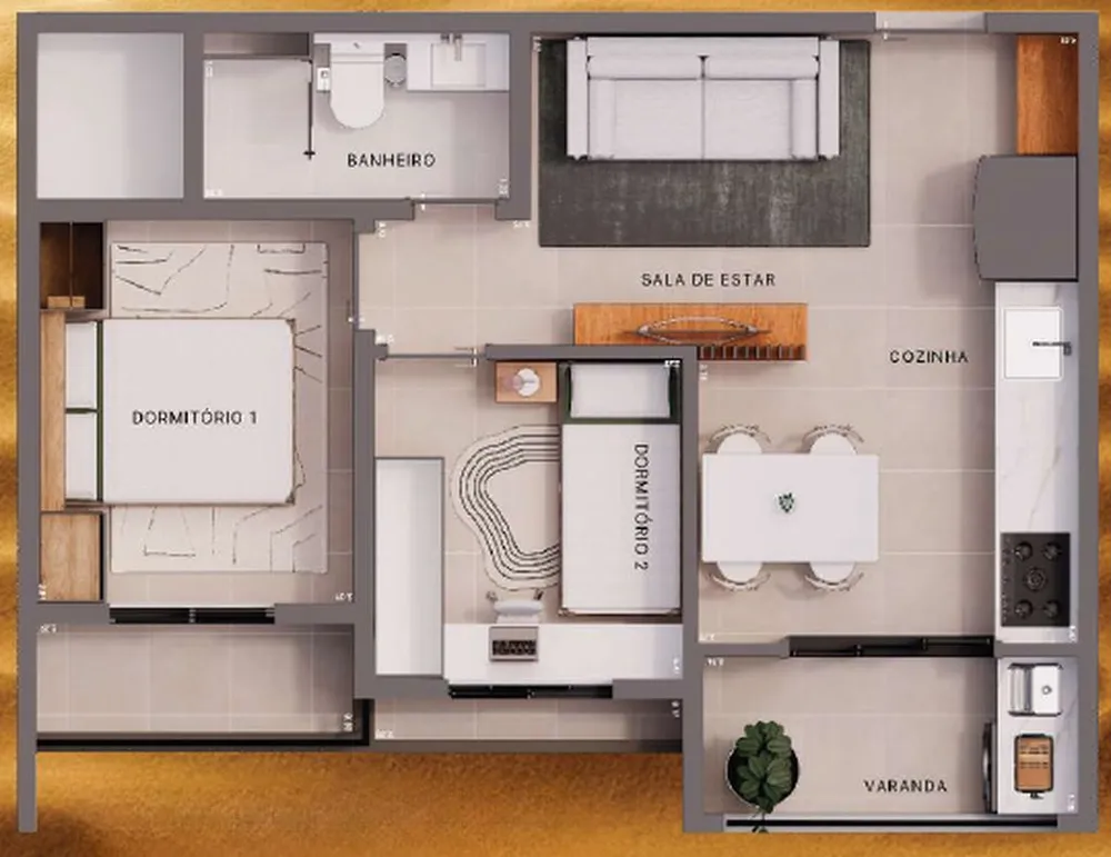 Apartamento, 2 quartos, 43 m² - Foto 5