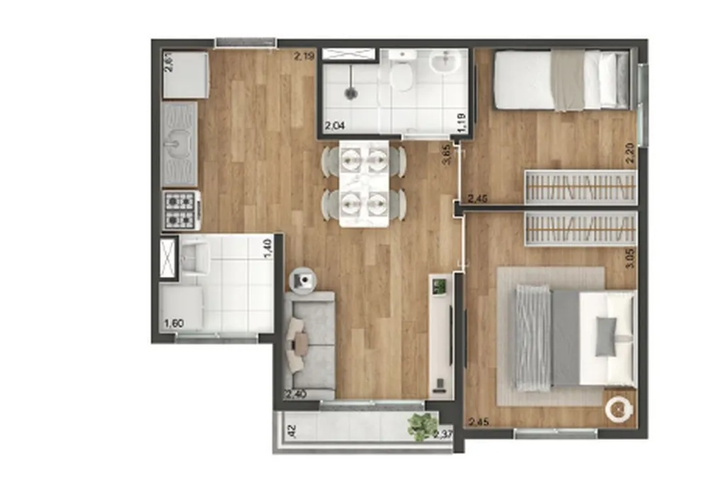 Apartamento, 2 quartos, 39 m² - Foto 10