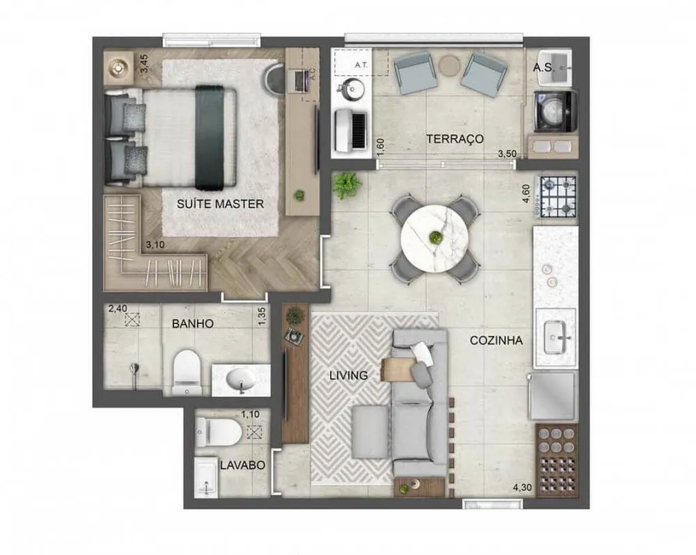 Apartamento, 2 quartos, 62 m² - Foto 6