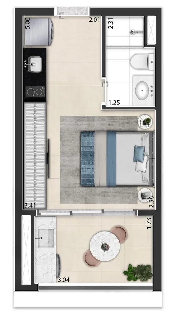 Apartamento, 1 quarto, 38 m² - Foto 12