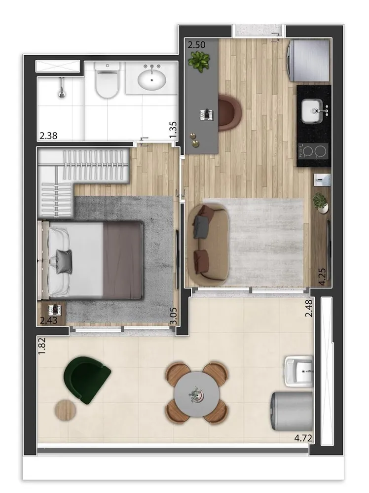 Apartamento, 1 quarto, 38 m² - Foto 11