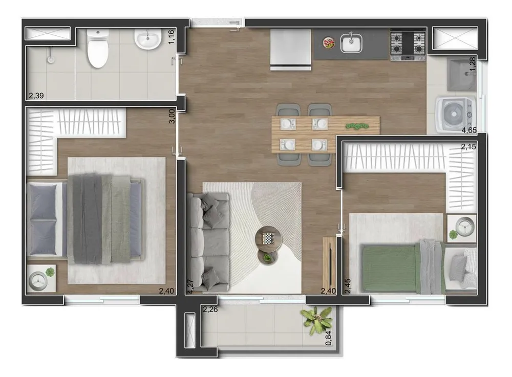 Apartamento, 1 quarto, 24 m² - Foto 9